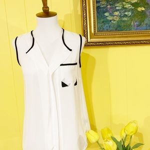 White Neiman Marcus Sleeveless Top